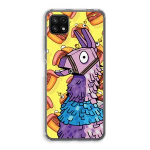 CaseCompany Loot Burger: Samsung Galaxy A22 5G Transparant Hoesje