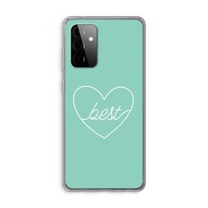 CaseCompany Best heart pastel: Samsung Galaxy A72 Transparant Hoesje