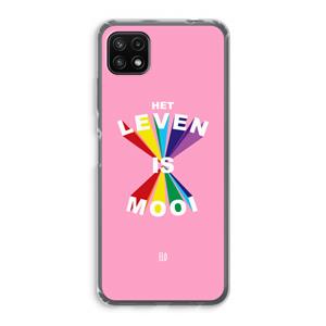 CaseCompany Het Leven Is Mooi: Samsung Galaxy A22 5G Transparant Hoesje