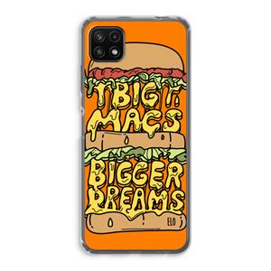 CaseCompany Big Macs Bigger Dreams: Samsung Galaxy A22 5G Transparant Hoesje