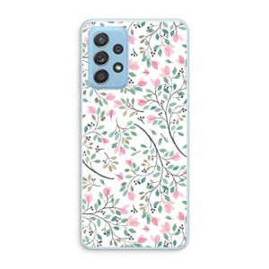 CaseCompany Sierlijke bloemen: Samsung Galaxy A73 Transparant Hoesje
