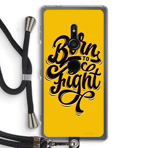 CaseCompany Born to Fight: Sony Xperia XZ2 Transparant Hoesje met koord