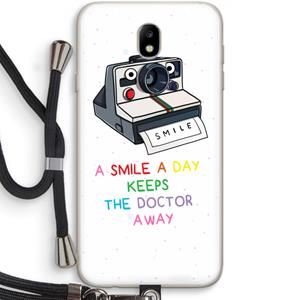CaseCompany Smile: Samsung Galaxy J7 (2017) Transparant Hoesje met koord