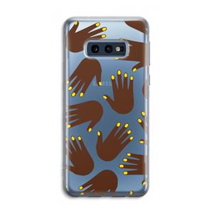 CaseCompany Hands dark: Samsung Galaxy S10e Transparant Hoesje