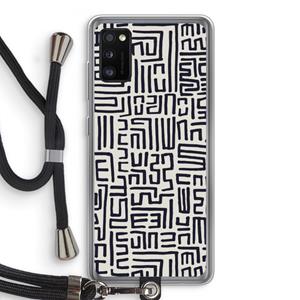 CaseCompany Moroccan Print: Samsung Galaxy A41 Transparant Hoesje met koord
