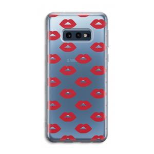 CaseCompany Lips: Samsung Galaxy S10e Transparant Hoesje