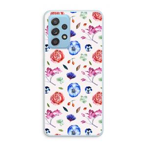 CaseCompany Bloemetjes: Samsung Galaxy A73 Transparant Hoesje