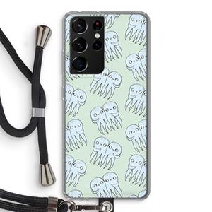 CaseCompany Octopussen: Samsung Galaxy S21 Ultra Transparant Hoesje met koord