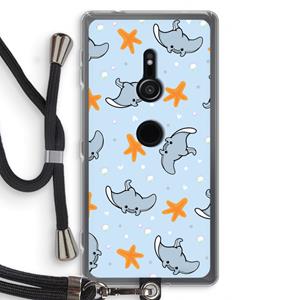 CaseCompany Manta: Sony Xperia XZ2 Transparant Hoesje met koord