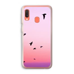 CaseCompany Fly away: Samsung Galaxy A20e Transparant Hoesje