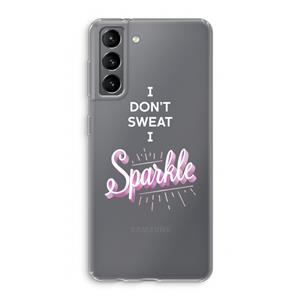 CaseCompany Sparkle quote: Samsung Galaxy S21 Transparant Hoesje