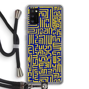 CaseCompany Majorelle Blue Print: Samsung Galaxy A41 Transparant Hoesje met koord