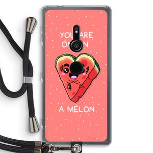 CaseCompany One In A Melon: Sony Xperia XZ2 Transparant Hoesje met koord