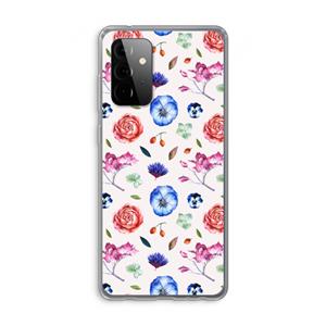CaseCompany Bloemetjes: Samsung Galaxy A72 Transparant Hoesje