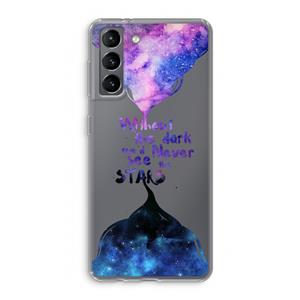 CaseCompany Stars quote: Samsung Galaxy S21 Transparant Hoesje