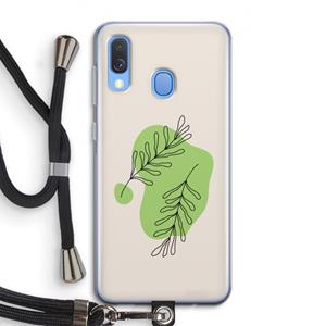 CaseCompany Beleaf in you: Samsung Galaxy A40 Transparant Hoesje met koord