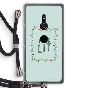 CaseCompany It's Lit: Sony Xperia XZ2 Transparant Hoesje met koord