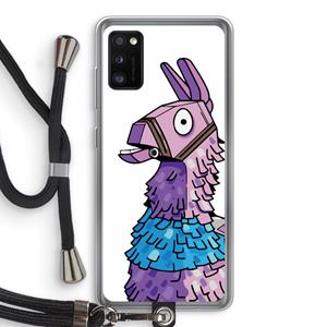 CaseCompany Lama: Samsung Galaxy A41 Transparant Hoesje met koord