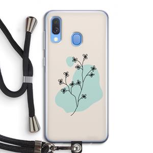 CaseCompany Love your petals: Samsung Galaxy A40 Transparant Hoesje met koord