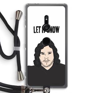 CaseCompany Let It Snow: Sony Xperia XZ2 Transparant Hoesje met koord