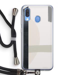 CaseCompany Baca: Samsung Galaxy A40 Transparant Hoesje met koord