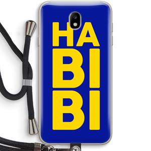 CaseCompany Habibi Blue: Samsung Galaxy J7 (2017) Transparant Hoesje met koord