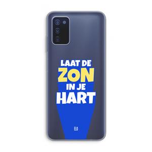 CaseCompany Laat de zon in je hart: Samsung Galaxy A03s Transparant Hoesje