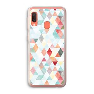 CaseCompany Gekleurde driehoekjes pastel: Samsung Galaxy A20e Transparant Hoesje