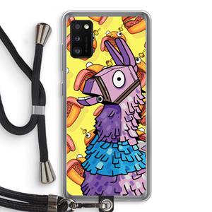 CaseCompany Loot Burger: Samsung Galaxy A41 Transparant Hoesje met koord
