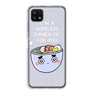 CaseCompany I'm A Hopeless Ramen-Tic For You: Samsung Galaxy A22 5G Transparant Hoesje