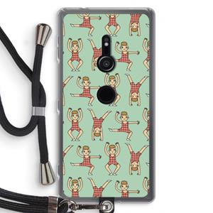 CaseCompany Gymboys: Sony Xperia XZ2 Transparant Hoesje met koord