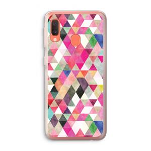 CaseCompany Gekleurde driehoekjes: Samsung Galaxy A20e Transparant Hoesje