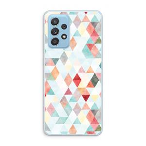 CaseCompany Gekleurde driehoekjes pastel: Samsung Galaxy A73 Transparant Hoesje