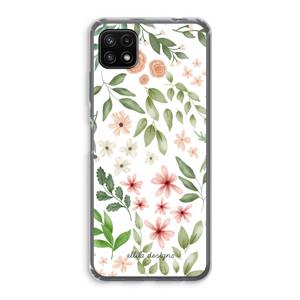 CaseCompany Botanical sweet flower heaven: Samsung Galaxy A22 5G Transparant Hoesje