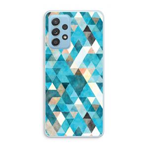 CaseCompany Gekleurde driehoekjes blauw: Samsung Galaxy A73 Transparant Hoesje