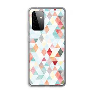 CaseCompany Gekleurde driehoekjes pastel: Samsung Galaxy A72 Transparant Hoesje