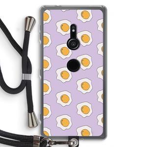 CaseCompany Bacon to my eggs #1: Sony Xperia XZ2 Transparant Hoesje met koord