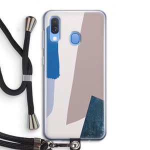 CaseCompany Lapis: Samsung Galaxy A40 Transparant Hoesje met koord