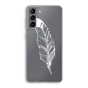 CaseCompany Pluim: Samsung Galaxy S21 Transparant Hoesje