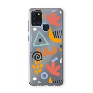 CaseCompany Abstract: Samsung Galaxy A21s Transparant Hoesje