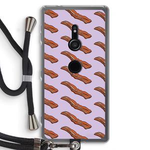 CaseCompany Bacon to my eggs #2: Sony Xperia XZ2 Transparant Hoesje met koord