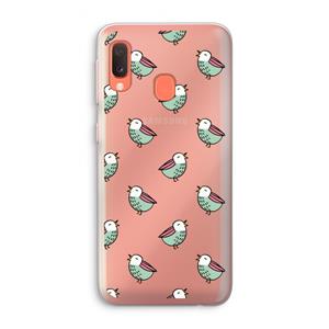 CaseCompany Vogeltjes: Samsung Galaxy A20e Transparant Hoesje