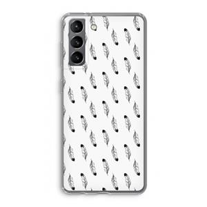 CaseCompany Pluimen: Samsung Galaxy S21 Transparant Hoesje