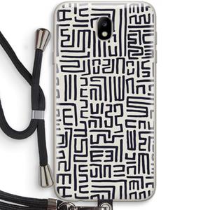 CaseCompany Moroccan Print: Samsung Galaxy J7 (2017) Transparant Hoesje met koord