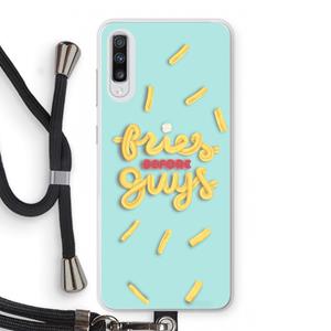 CaseCompany Always fries: Samsung Galaxy A70 Transparant Hoesje met koord
