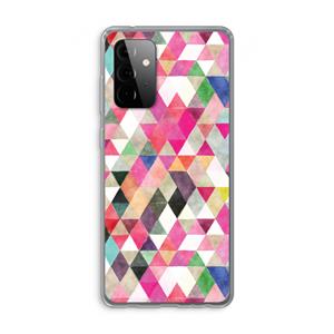 CaseCompany Gekleurde driehoekjes: Samsung Galaxy A72 Transparant Hoesje