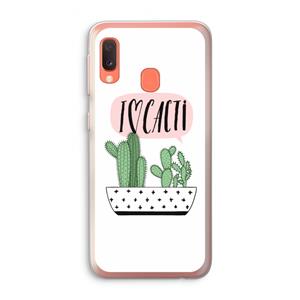 CaseCompany I love cacti: Samsung Galaxy A20e Transparant Hoesje