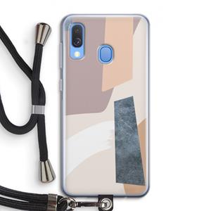 CaseCompany Luca: Samsung Galaxy A40 Transparant Hoesje met koord