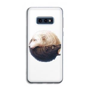 CaseCompany Yin Yang Wolves: Samsung Galaxy S10e Transparant Hoesje