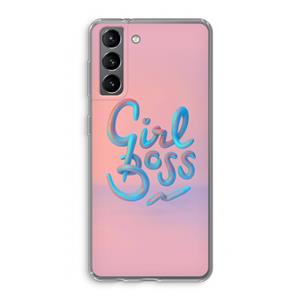 CaseCompany Girl boss: Samsung Galaxy S21 Transparant Hoesje